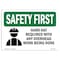 Signmission OSHA Sign, Hard Hat Required W/ Any Overhead, 10in X 7in Rigid Plastic, 10" W, 7" H, Landscape OS-SF-P-710-L-10638 - alternate 1